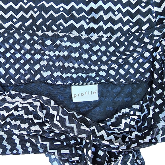 Black White Assymetrical Weird Girl Grunge Whimsigoth High-Low Profile Skirt ♥ - Picture 5 of 6